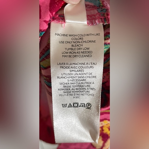 Free People Tunic Dress Women’s Large Pink Colorful Floral Boho Mini Peasant - Picture 9 of 10